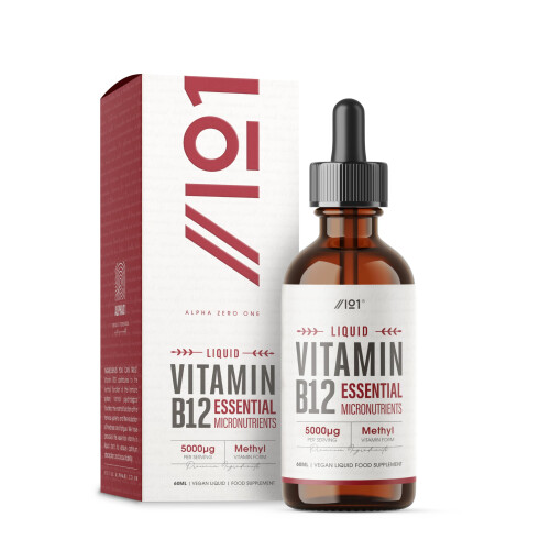 Vitamin B12 Liquid Drops 5000mcg - 60ml (2 Months Supply) - High