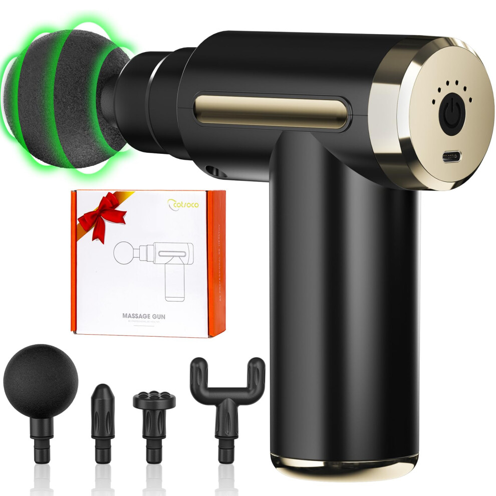 Cotsoco Mini Massage Gun Deep Tissue,6 Speeds Cordless Handheld