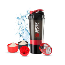 Active 100 Protein Shaker Bottle 500ml With Extra Compartment - Gym