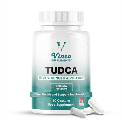Vinco Tudca 1200mg - 60 Capsules - Tauroursodeoxycholic Acid -