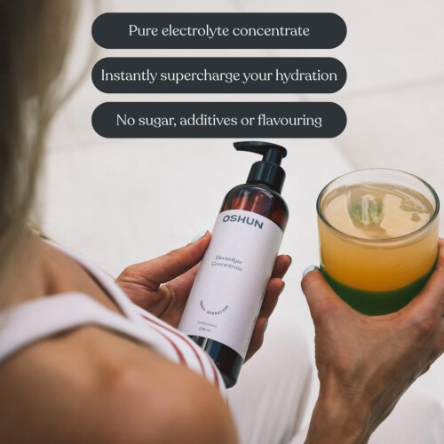 Oshun Electrolytes (Unflavoured/250ml) | Pure Electrolyte Concentrate 1