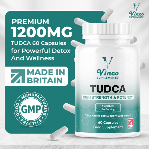 Vinco Tudca 1200mg - 60 Capsules - Tauroursodeoxycholic Acid - 2