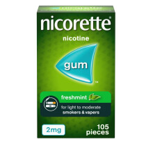 Nicorette Freshmint 2mg Gum (105 Pieces), Discreet Stop Smoking and