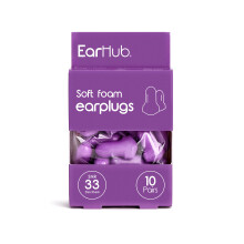 EarHub Sleepwell Soft Foam Earplugs, Hearing Protection 33dB, Ear
