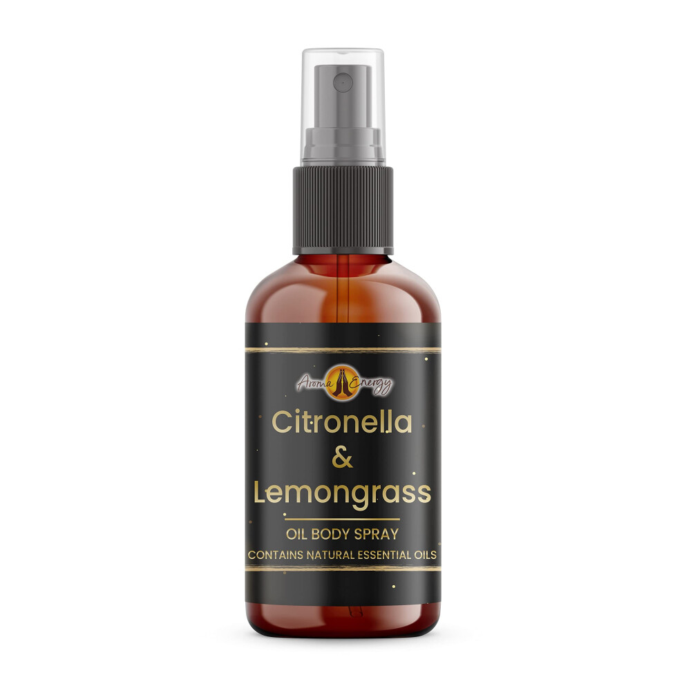 Aroma Energy Citronella & Lemongrass Oil Body Spray Â 10Ml - Natural Essential