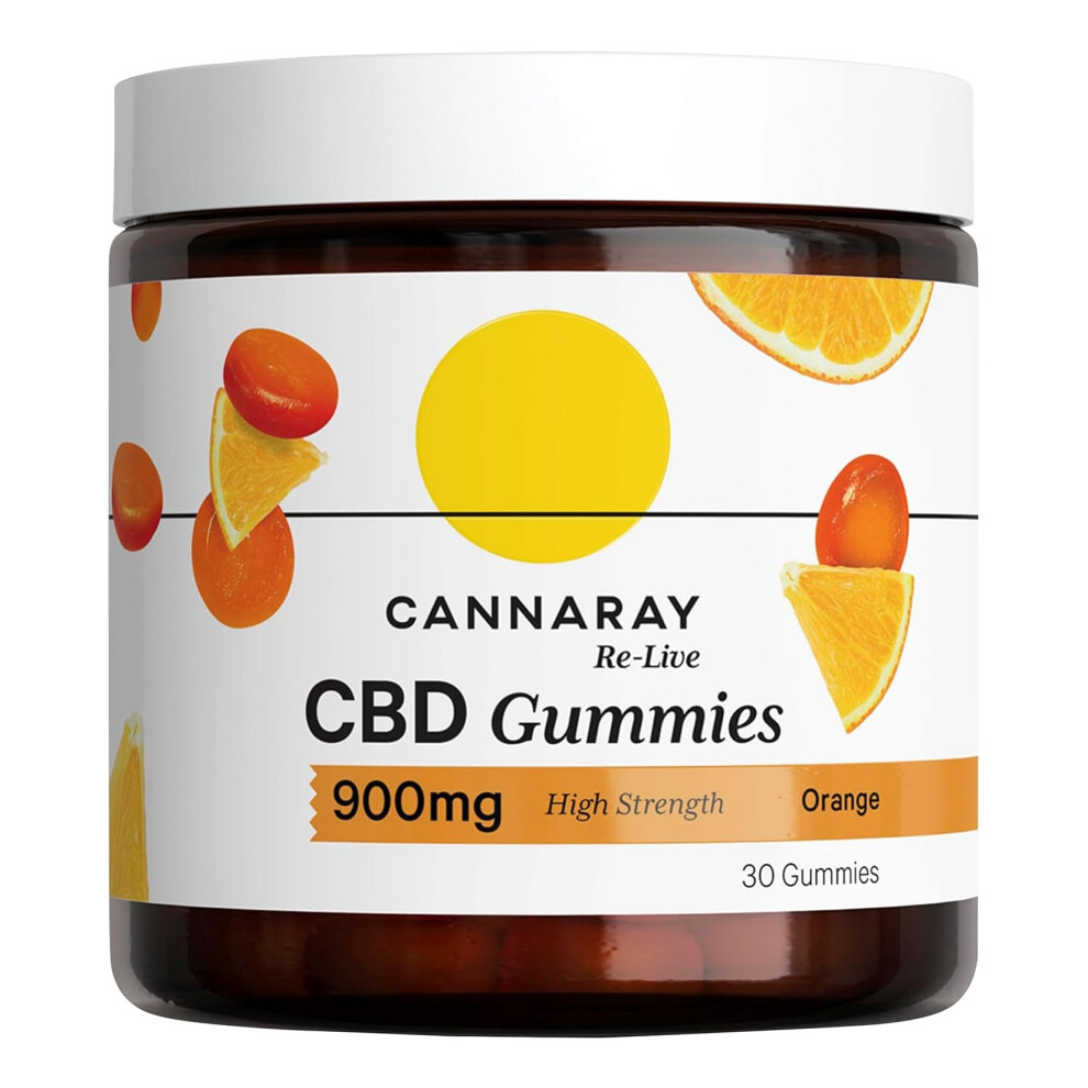 Cannaray Cbd Gummies, 900Mg | High Strength | Delicious Natural