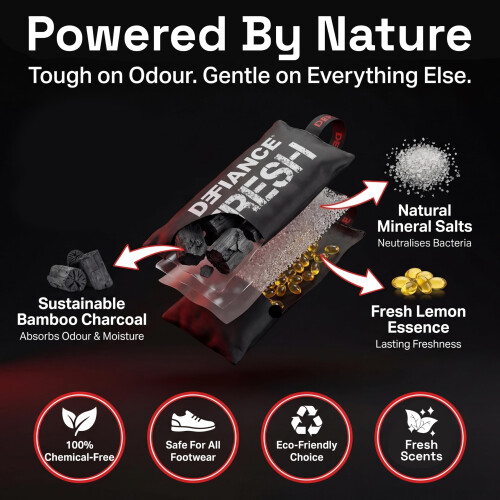 Defiance Fresh Boot & Shoe Deodoriser – As Seen on Dragons' Den | 2