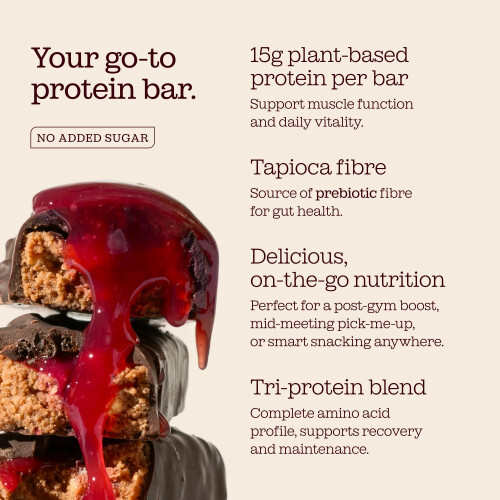 Vegan Protein Bars 12 x 50g | Plant Based Chocolate Protein Bars |