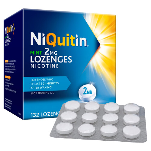 NiQuitin NiQuitin Mint 2 mg Lozenges - Effective Smoking Craving Relief - 132 1