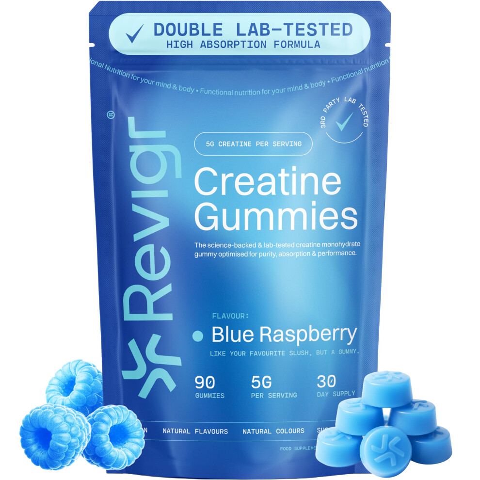 Revigr Creatine Monohydrate Gummies 5000Mg Â 90 Vegan Sugar-Free Gummies,