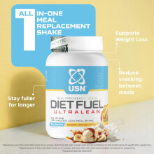 USN Diet Fuel Ultralean Meal Replacement Shake | Banana Caramel | 2kg