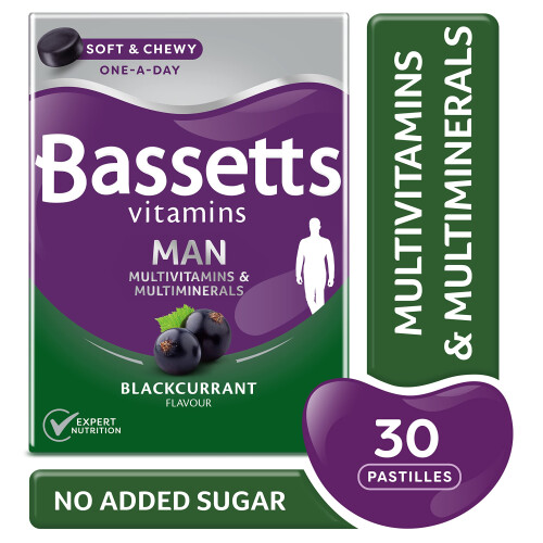 Bassetts Vitamins Man Multivitamins & Multiminerals Blackcurrant 1