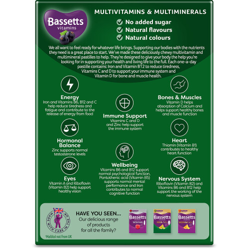 Bassetts Vitamins Man Multivitamins & Multiminerals Blackcurrant 2