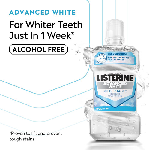 Listerine Listerine Advanced White Milder Taste (Zero Alcohol) Mouthwash 1