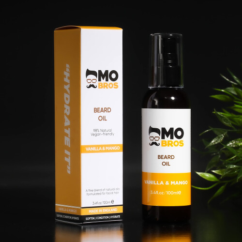 Beard Oil 100ml | Vanilla & Mango | Beard Care for Men | Softens, 1