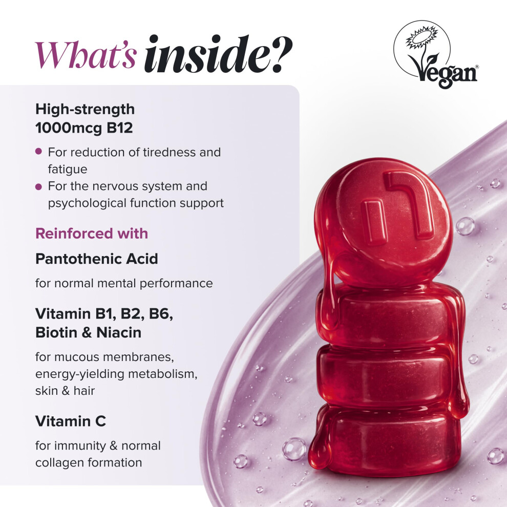 Novomins Vitamin B12 Gummies - 1000 Mcg High Strength B12 Gummies - Enriched