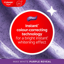 Colgate Max White Purple Reveal Teeth Whitening Toothpaste 125ml,