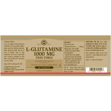 Solgar L-Glutamine 1000 mg Tablets - Pack of 60 - Supports Muscle