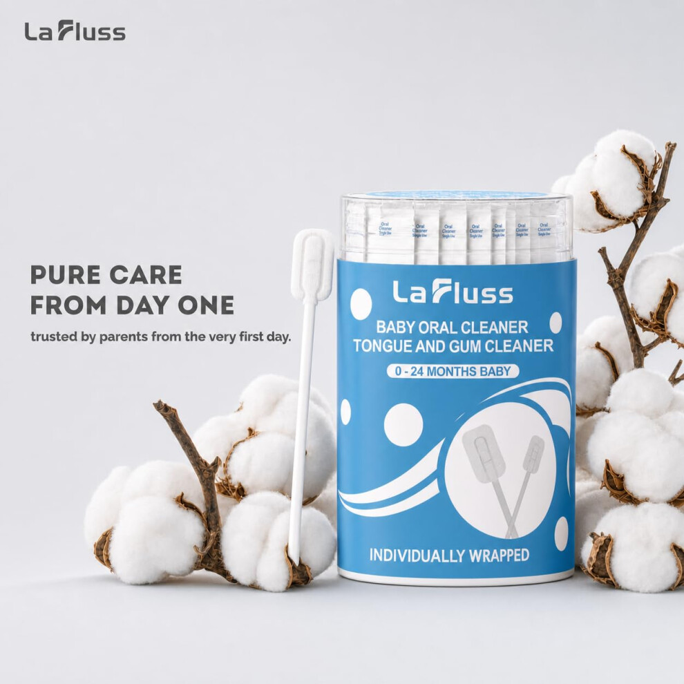 La Fluss Baby Oral Cleaner 30 Pcs, Tongue Cleaner For Newborn, Gum