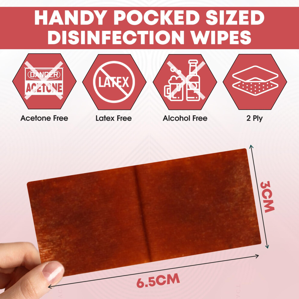 Recoverology Disposable Iodine Wipes | Pack Of 100 Individually Wrapped Sachets |