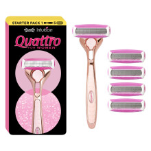 WILKINSON SWORD - Quattro For Women | Premium Metal Rose Gold | Razor
