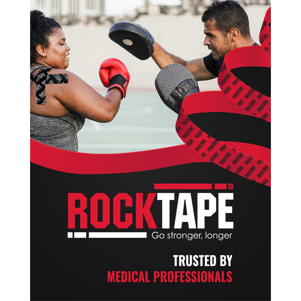 Rocktape Standard Uncut Kinesiology Tape- Reduces Pain, Swelling, And