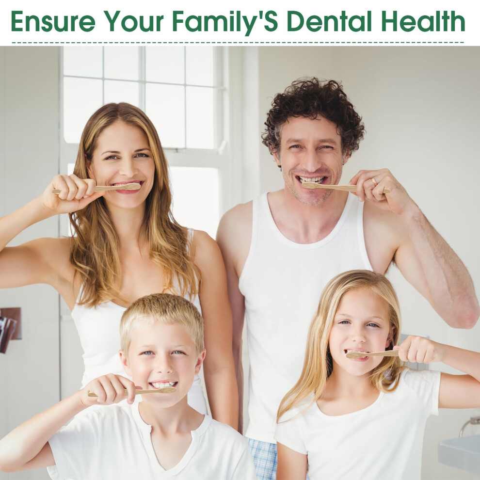 Winkio Bamboo Toothbrushes, 4 Pcs Soft Bristle Toothbrush, Eco-Friendly