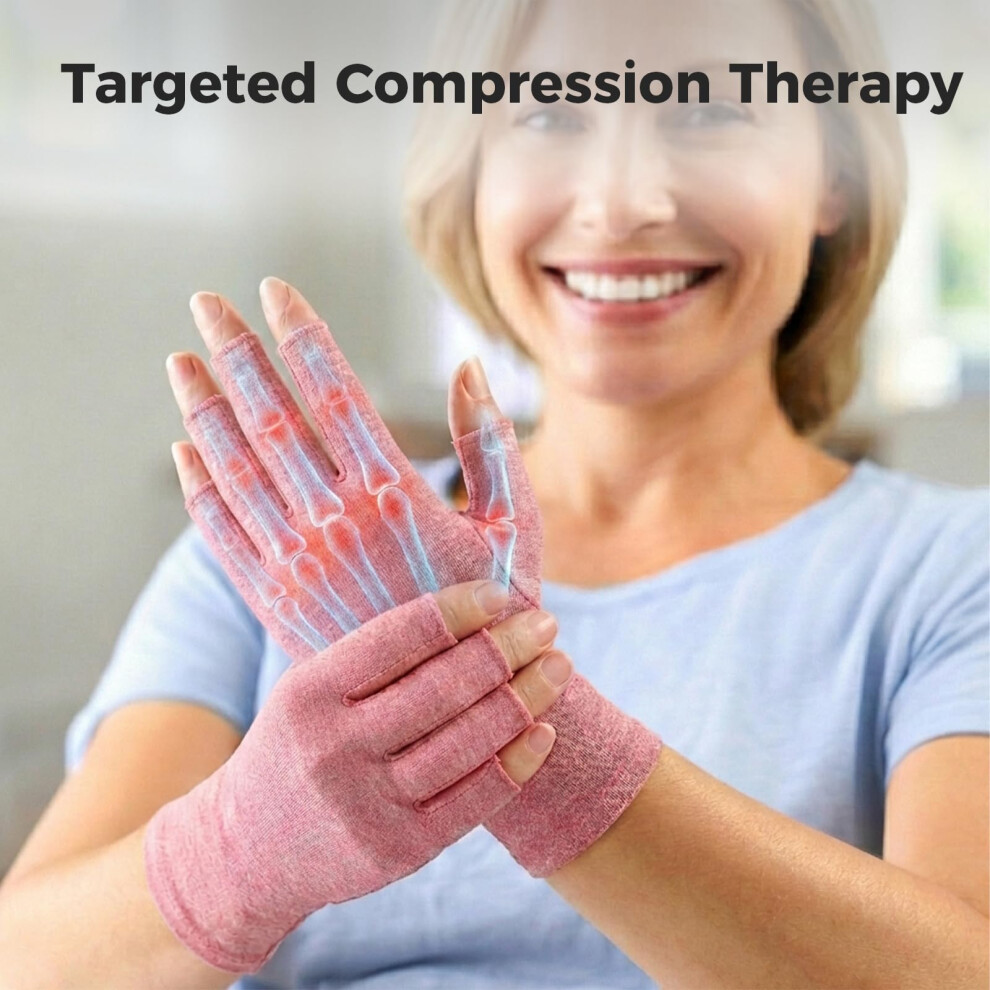 Donfri 1 Pair Arthritis Gloves Fingerless Compression Gloves For