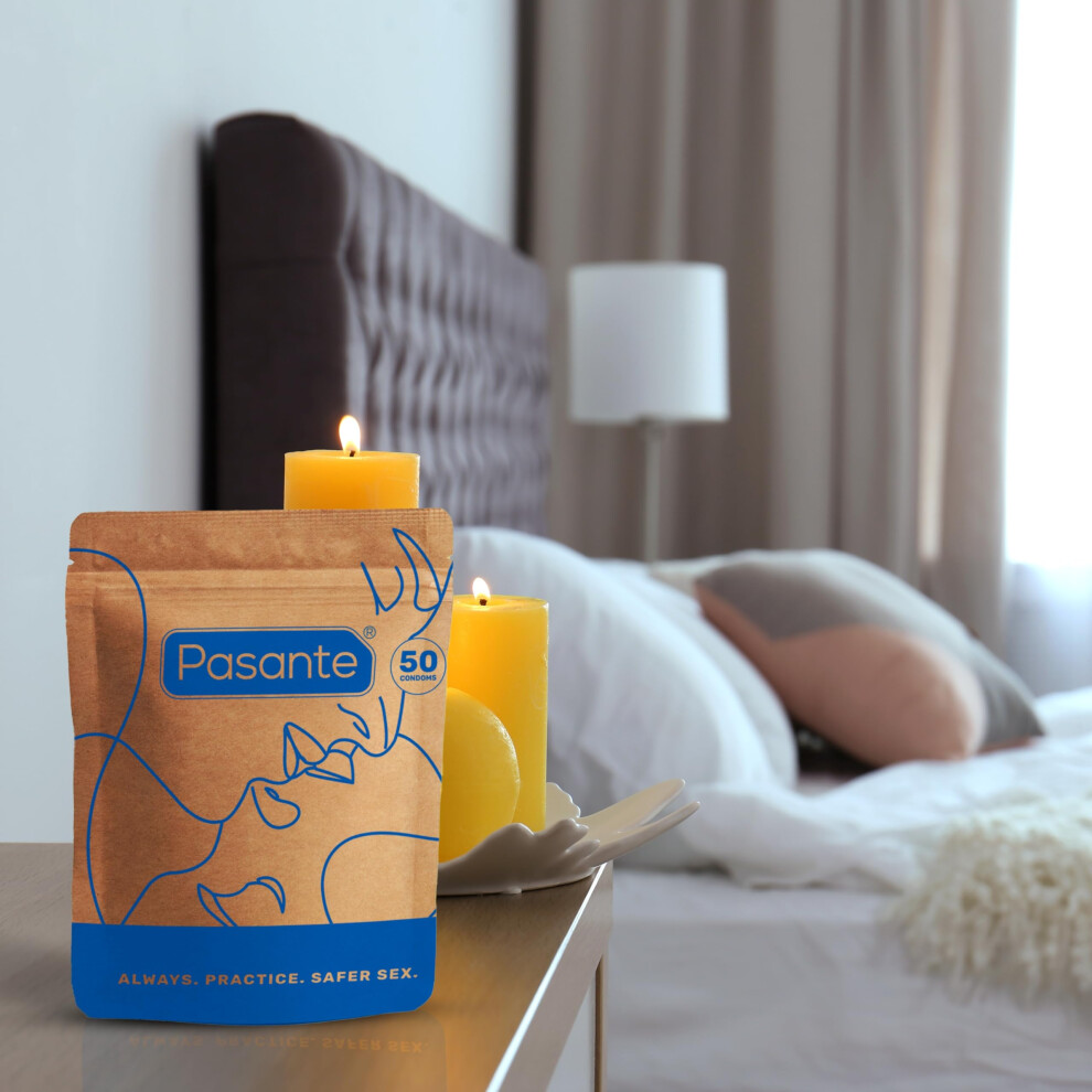 Pasante Condoms Variety Pack - Mix Of 50 | The Mixed Pack Contains: