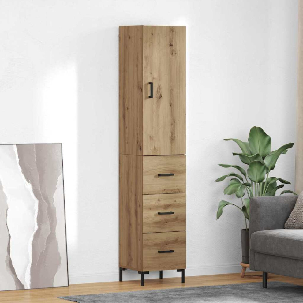 Vidaxl Highboard Artisan Oak 69.5 X 34 X 180 Cm Engineered Wood