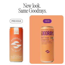 GOODRAYS CBD Drinks, Sparkling Low Calorie Soft Drink, Vegan, Blood