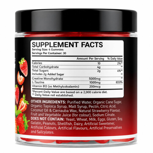 Creatine Gummies 5000mg – Creatine Monohydrate with B12 & L-Taurine | 2