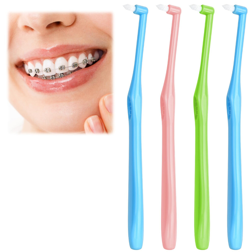 Acwoo Interspace Toothbrush, 4 Pcs Soft Single Tufted Slim Teeth