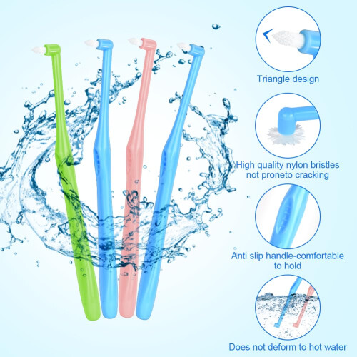 ACWOO Interspace Toothbrush, 4 Pcs Soft Single Tufted Slim Teeth 2