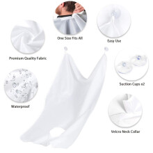 QpenguinBabies Beard Bib Apron, Beard Catcher with Suction Cups -
