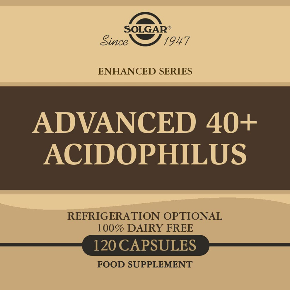 Solgar Advanced 40+ Acidophilus Vegetable Capsules - Pack Of 120