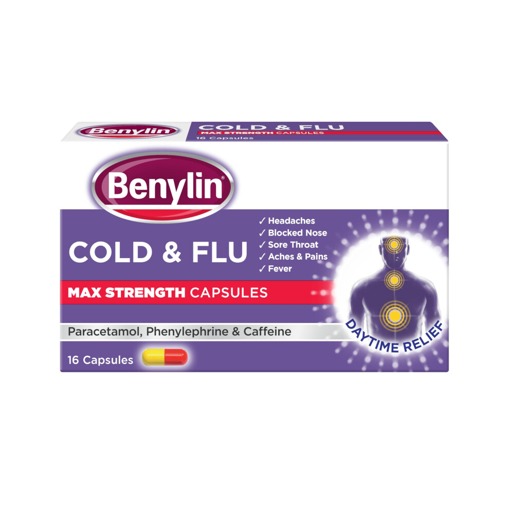 Benylin Cold & Flu Max Strength Capsules, 16