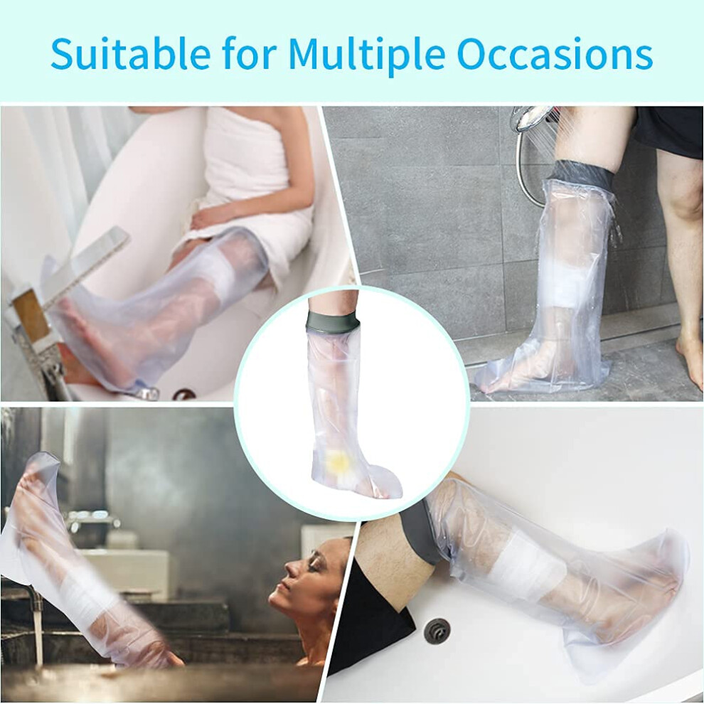 Evercryo Waterproof Adult Short Leg Cast Cover For Shower, Bath