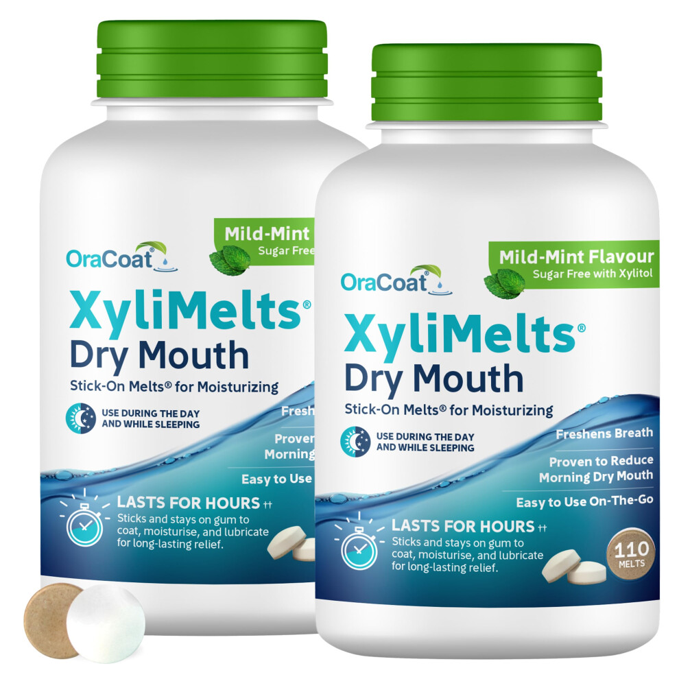 Xylimelts Dry Mouth Relief Discs Mild Mint (220 Count) Â Xylitol Oral
