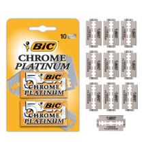 BIC Chrome Platinum, Double Edge Safety Razor, Disposable Single