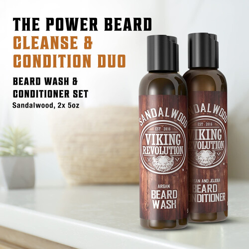 Viking Revolution - Beard Shampoo And Conditioner - Natural Beard 1