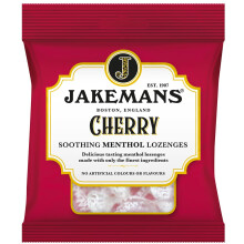 Jakemans Cherry 73g - Pack of 12 - Soothing Menthol Lozenges -