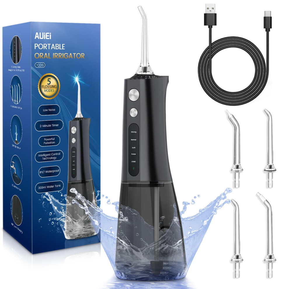 Auiei Water Flosser For Teeth Cordless, Professional Oral Irrigator 5