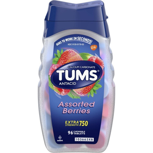 Tums Tums E-X Berries Size 96s Tums Extra Strength Assorted Berries