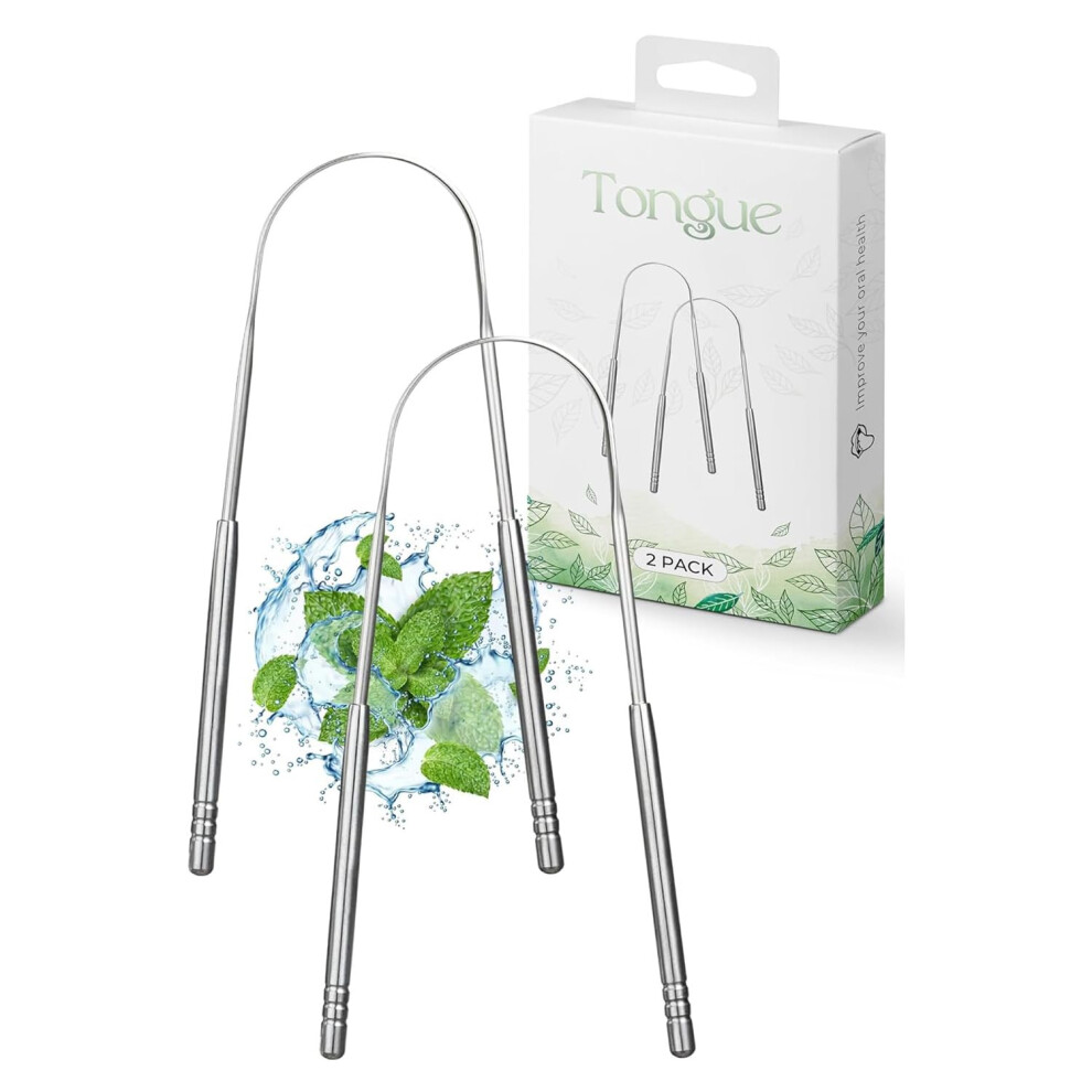 Roe Tenpo Tongue Scraper, 2 U-Shaped - Tongue Cleaner Stainless