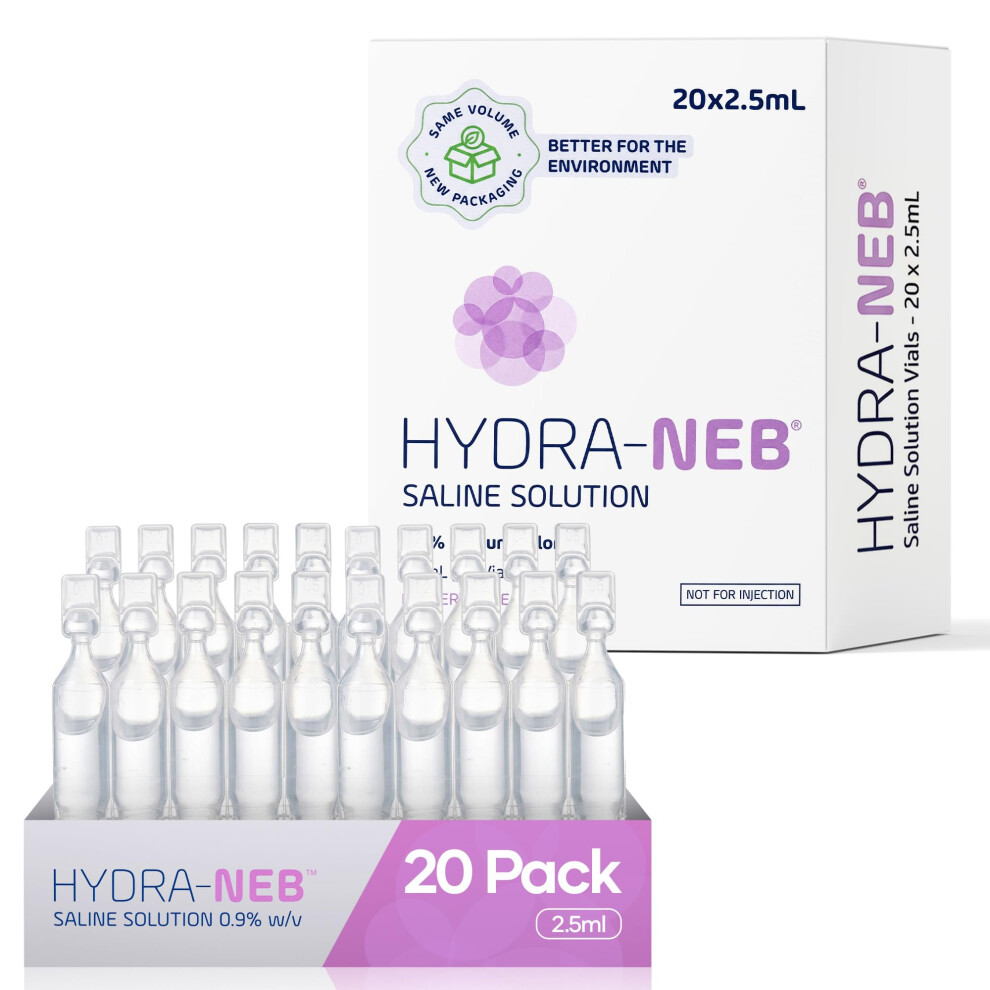 Hydra-Neb 50Ml Isotonic Saline Solution 0.9% Nacl - Inhalation Solution For