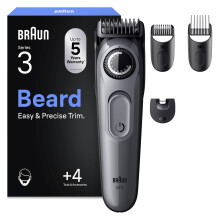 Braun Beard Trimmer Series 3, Plus 4 Styling Tools, Ultra Sharp