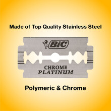 BIC Chrome Platinum Double Edge Safety Razor Disposable Single Blades