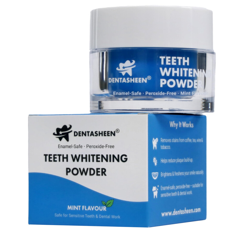Dentasheen Teeth Whitening Powder Â Dentist-Approved Tooth Whitener Â
