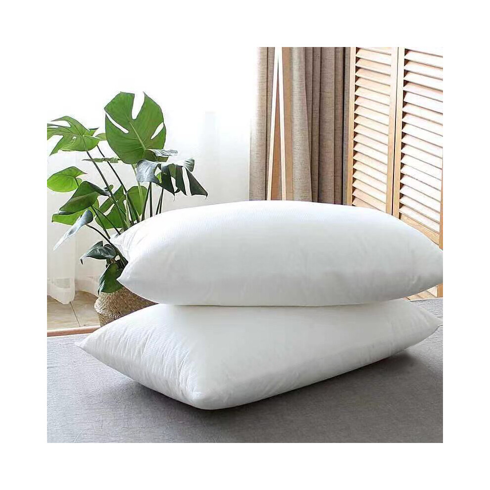 Yorkshire Bedding (Firm Deluxe Pillow Pair) Stripe Memory Foam Pillows Pack Of 2 Pillows & Pillowcases